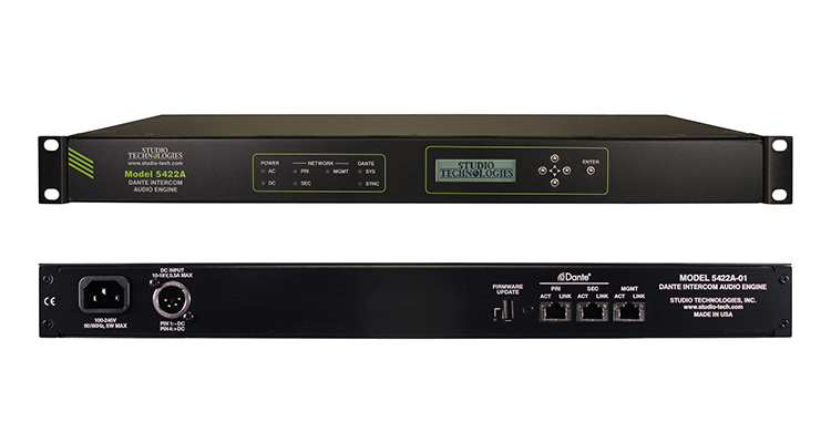 Studio Technologies Enhances Model 5422A Dante Intercom Audio Engine