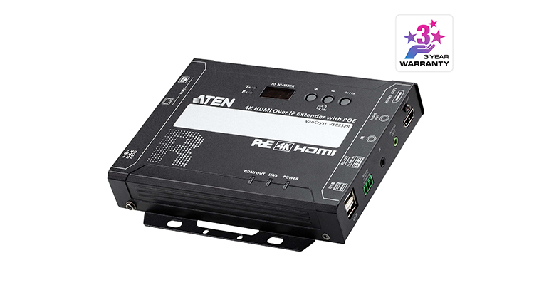 ATEN Technology Intros New 4K HDMI-over-IP Extender With PoE