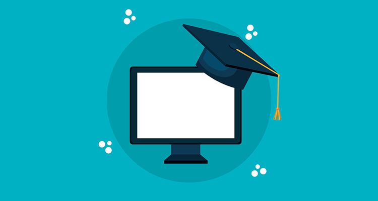 computer grad cap distance learning
