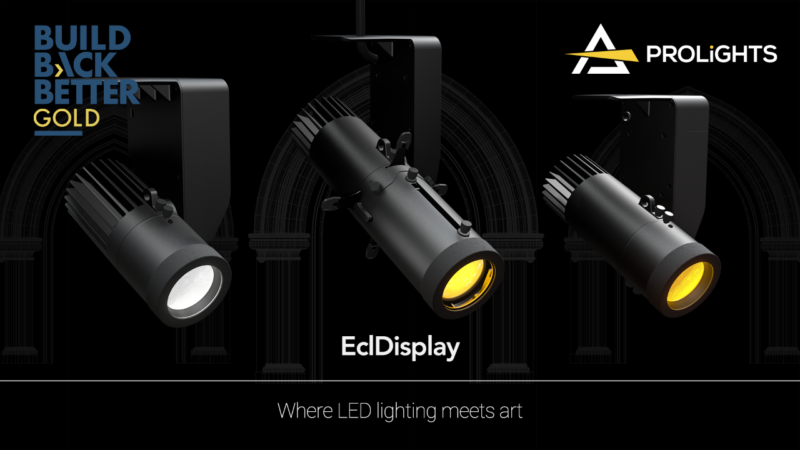 EclDisplay by PROLIGHTS Wins Build Back Better Gold Award