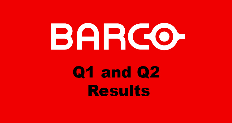 Barco Records $460 Million Q1 and Q2 Combined — Tracking Only $40 Million Behind 2019