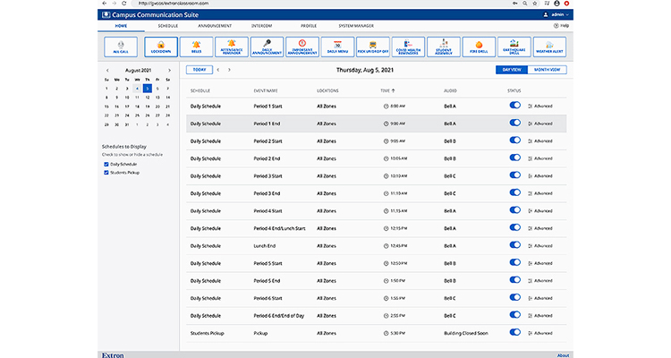 Extron Updates GlobalViewer Campus Communication Suite Software Package