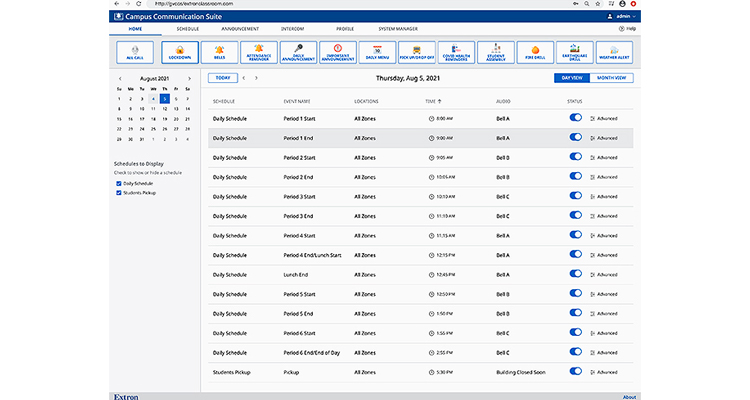 Extron Updates GlobalViewer Campus Communication Suite