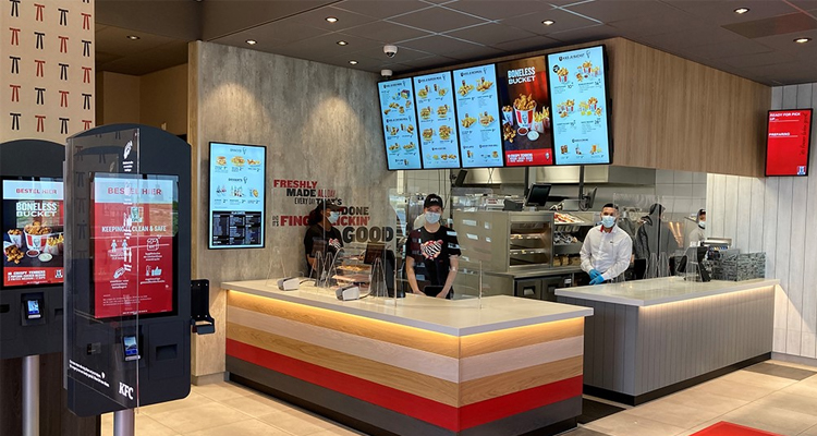 zetadisplay kfc partnership for digital signage solutions