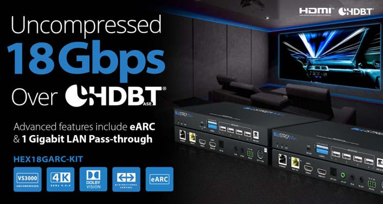 Blustream Releases Line of HDMI-Over-HDBaseT Extension Solutions, the HEX18GARC-KIT Extender Set