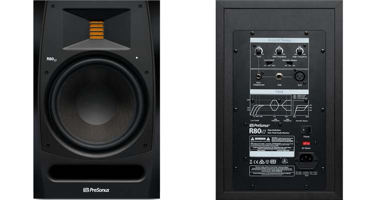 PreSonus R65 V2 and R80 V2 active AMT studio monitors