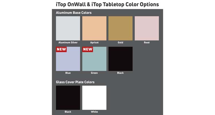 iRoom iTop Mounting Color Options