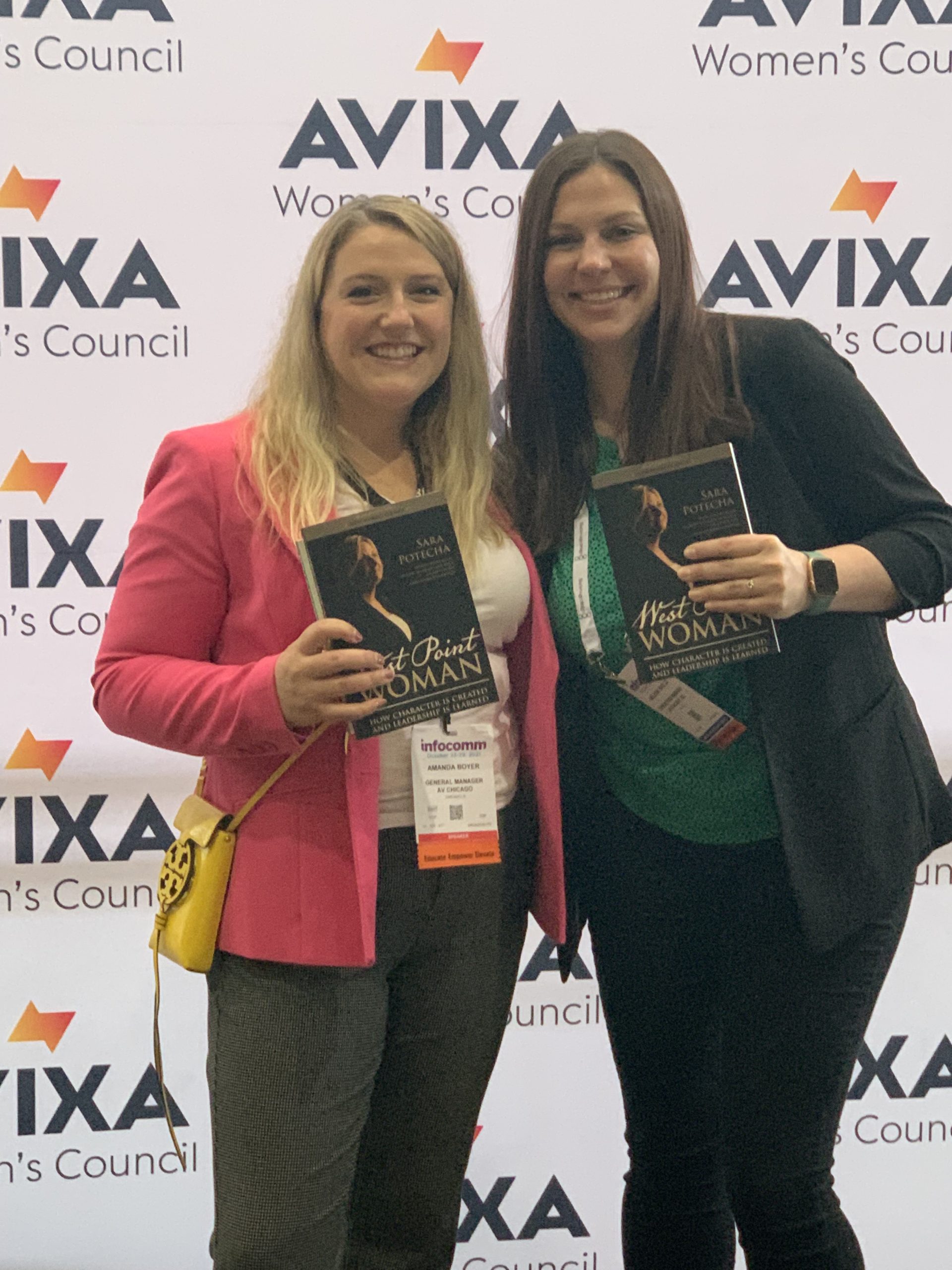 Amanda Boyer and Melissa Baglio at the AVIXA Women's Council Breakfast during InfoComm 2021.