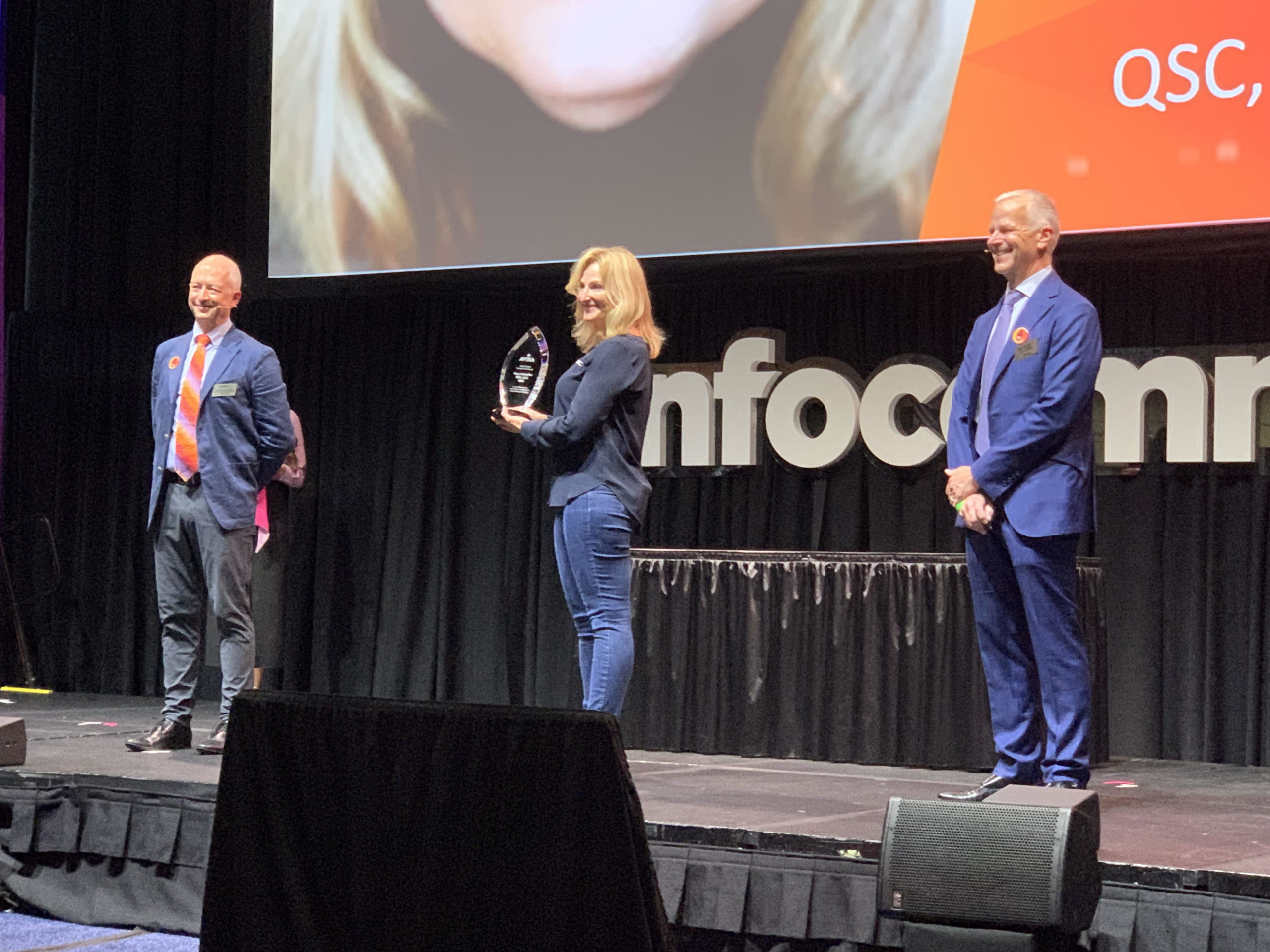 Cory Schaeffer wins the Adele De Berri Pioneers of AV Award at InfoComm 2021.