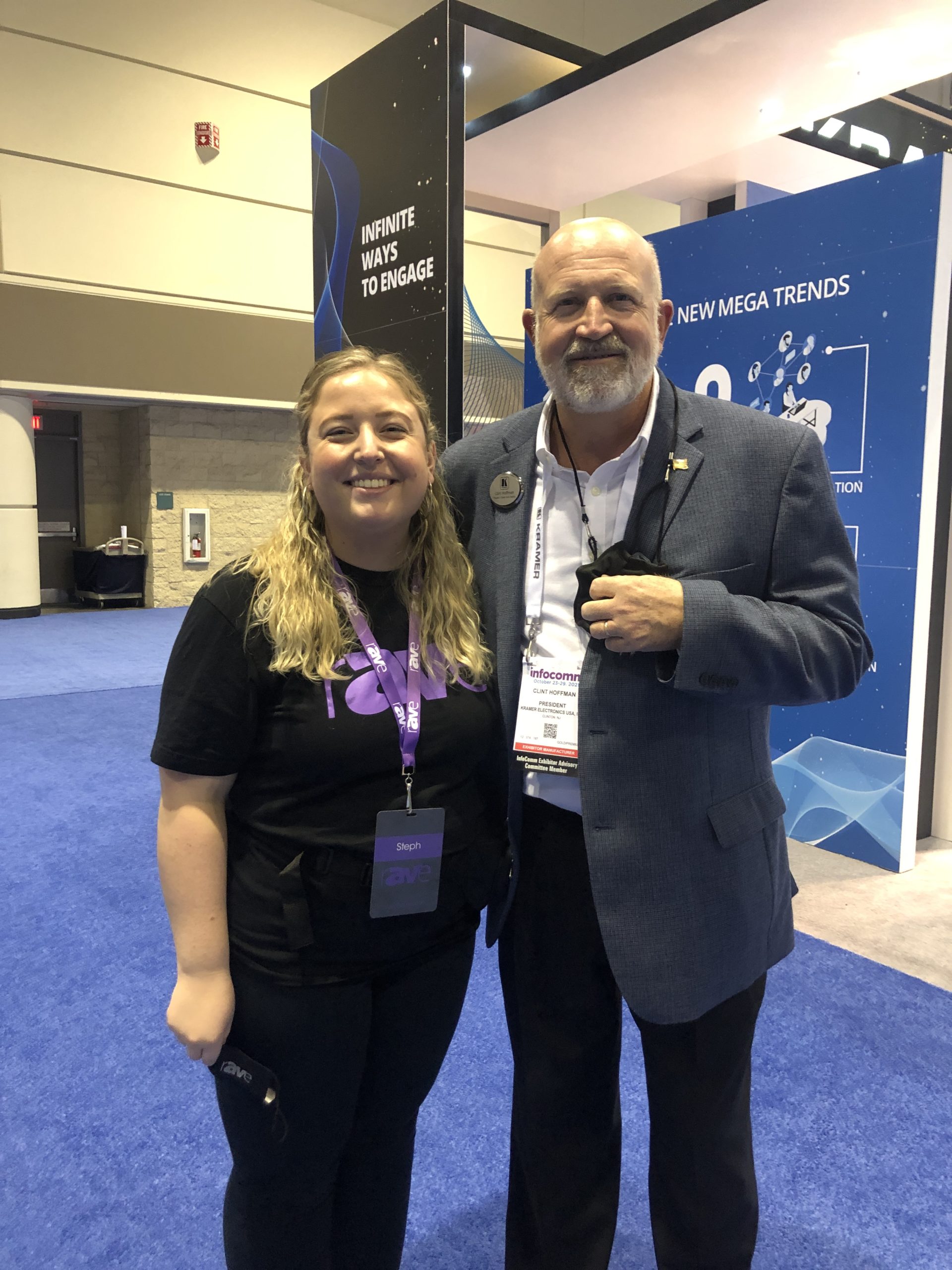 Steph Beckett and Clint Hoffman at InfoComm 2021