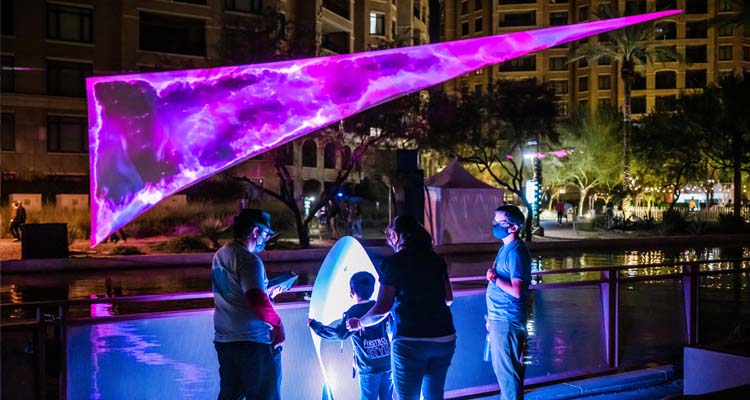 Epson Laser Projectors Turns Audio Into Light at Arizona Art Experience Exhibit