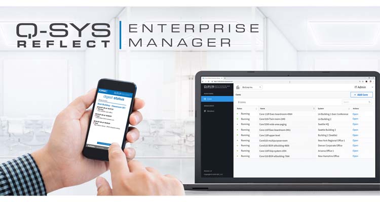 QSC Launchs Q SYS Reflect Enterprise Manager