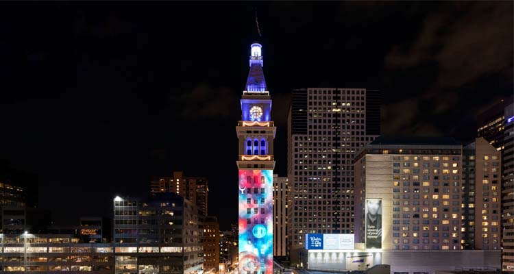 Digital Projection and Display Devices Partner for Projection Mapping Project that Shines Art and Messaging on Denver Tower