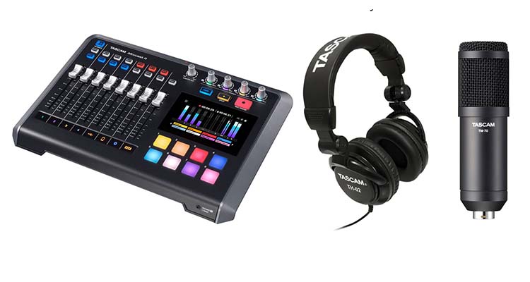 TASCAM Releases Three Podcast System Bundles of the Mixcast 4 Podcast Station