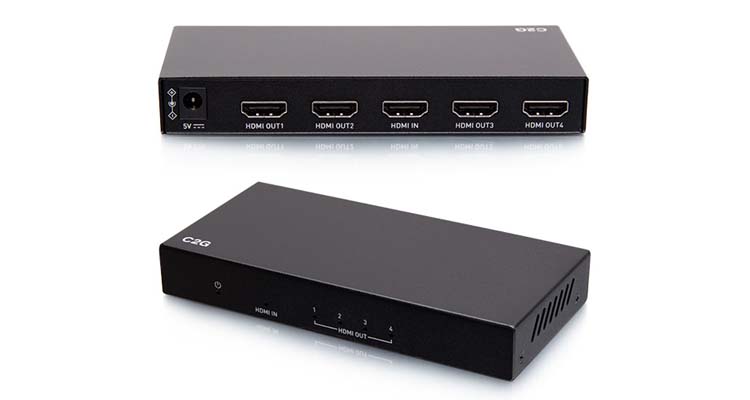 C2G Expands HDMI Distribution Amplifier Family with 2-port and 4-port 4K Splitters