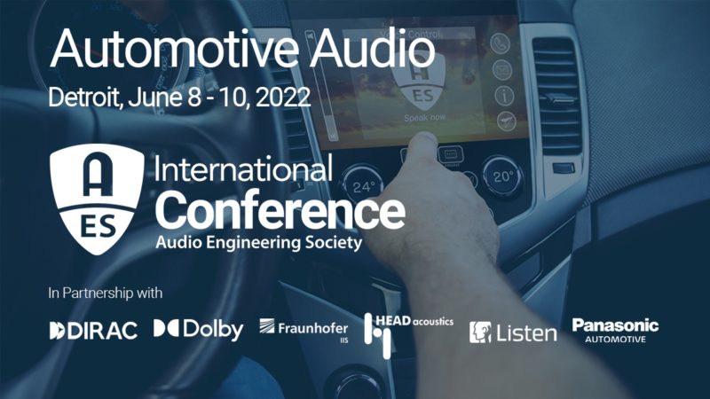 Registration Now Open for AES 2022 Automotive Audio International Conference