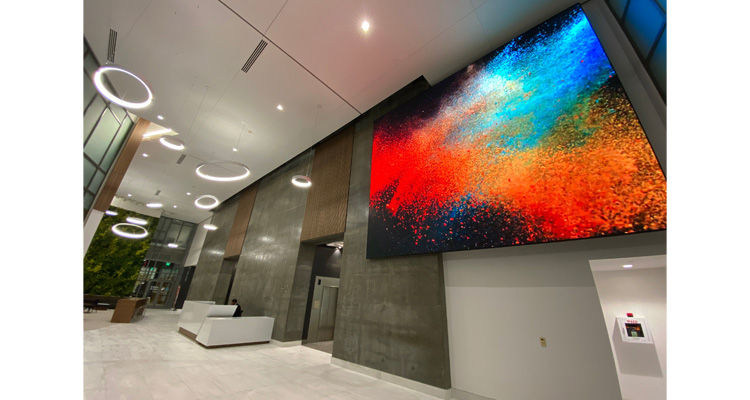 Sharp/NEC’s dvLED Video Wall Brings Beauty to San Diego Commerce Building