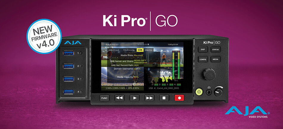 AJA Ki Pro GO v4.0 Update News Main Image 950x434