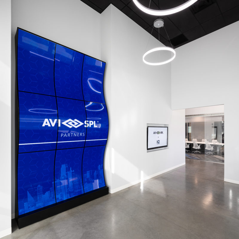 LG Business Solutions Provides OLED Wave Wall and other Displays in New AVI-SPL Office in Dallas