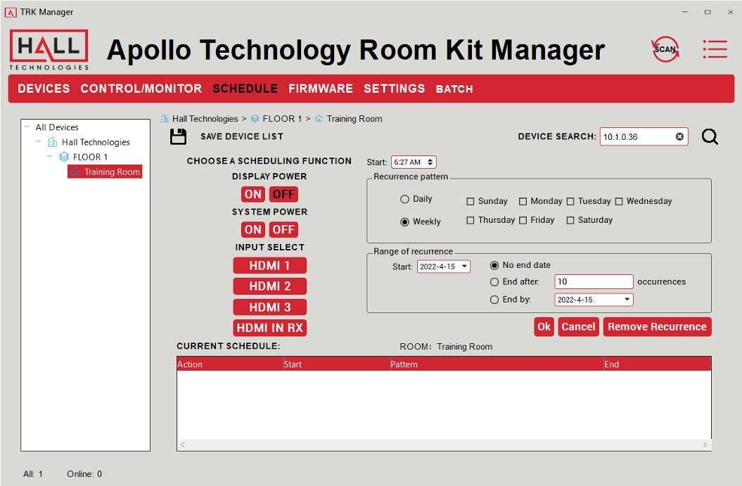 HT TRK1 WebGUI