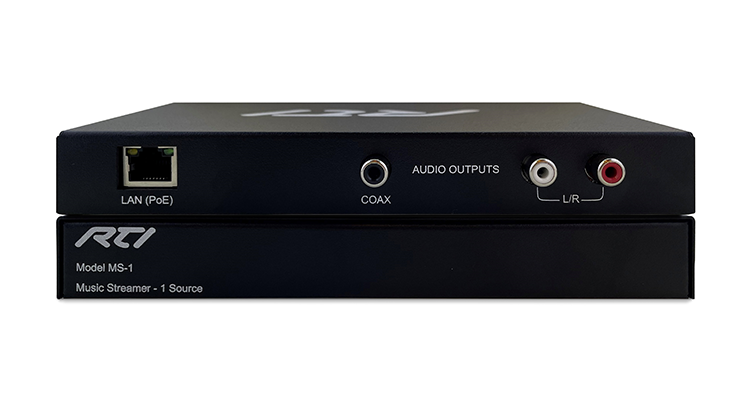 RTI Expands Family of Music Control Solutions With MS-1 Music Streamer