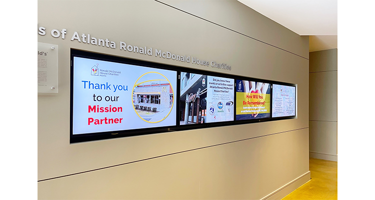 Visix AxisTV Signage Suite Upgrades Digital Signage at Atlanta Ronald McDonald House Charities