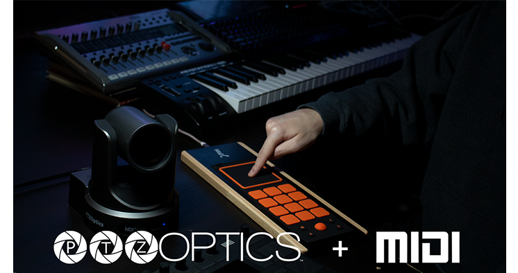 PTZOptics and MIDI Association to Bring Configurable MIDI Control to the Line of PTZOptics Robotic Cameras