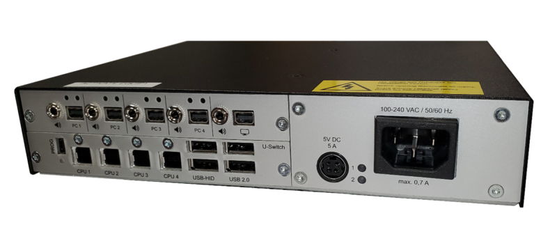 IHSE USA Now Shipping Draco DPS KVM 4X1 Desktop Switches