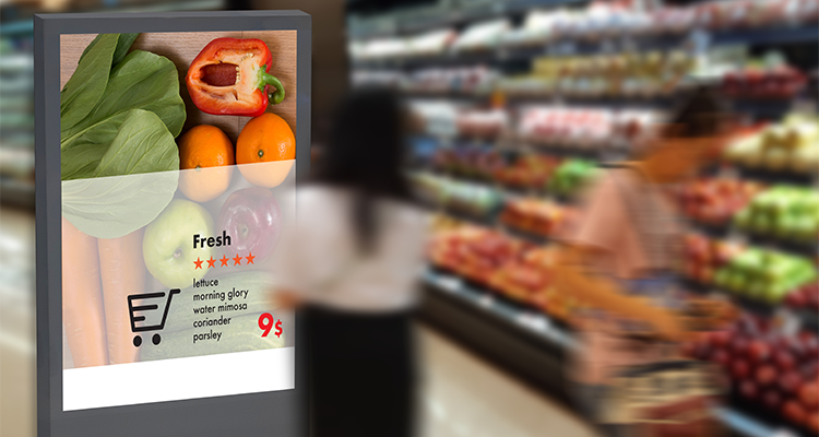 digital signage retail grocery store