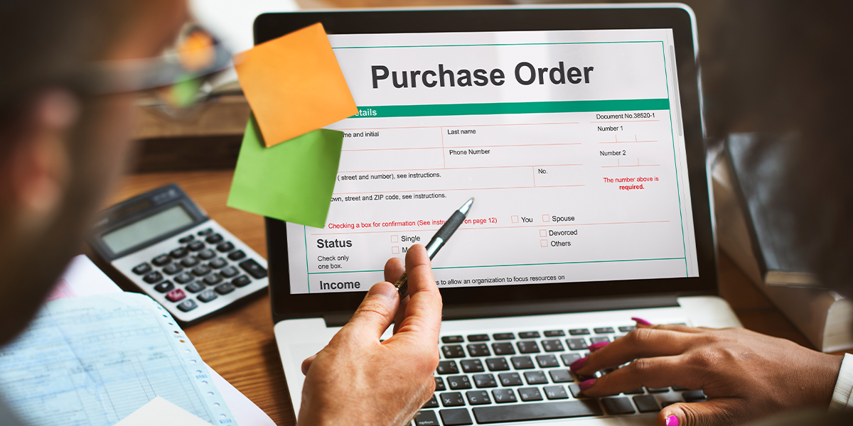 purchase order email graphic