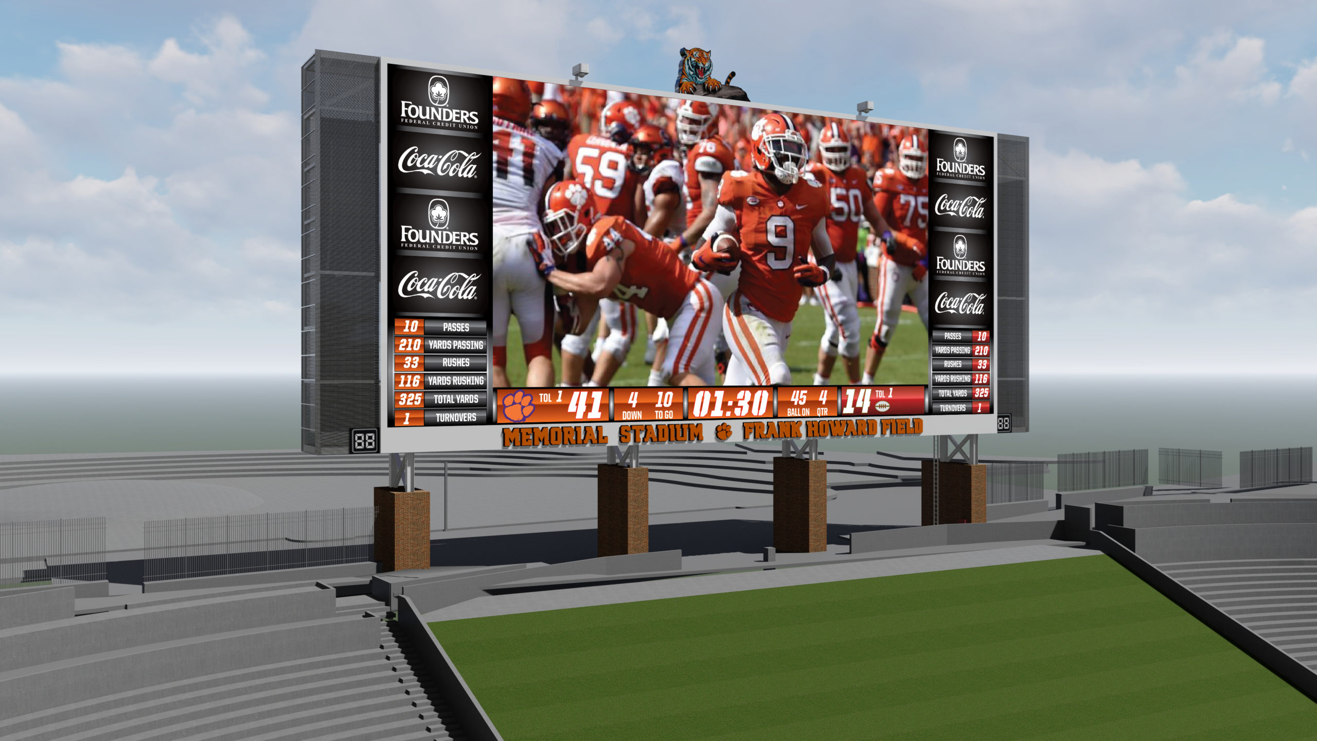 Clemson University Memorial Stadium AJP Concept Rendering 1