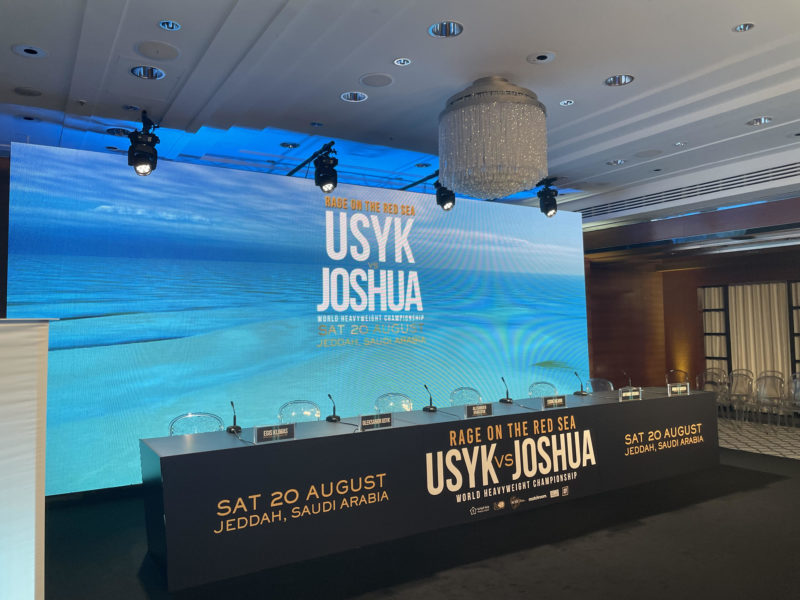 Hippotizer Powers Pre-Fight Press Conference for Boxers Anthony Joshua and Oleksandr Usyk