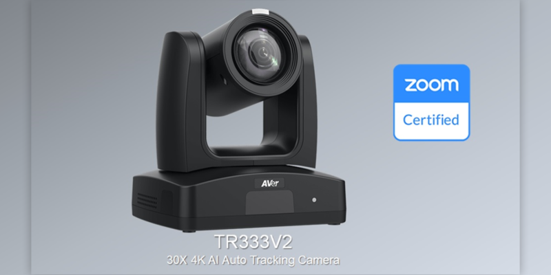 AVer Information Receives Zoom Rooms Hardware Certification for TR333V2 AI Auto Tracking Camera