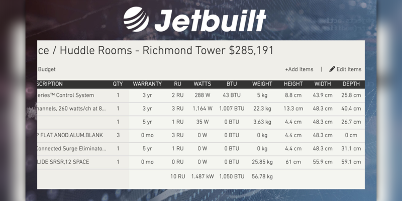 Jetbuilt Adds Technical Fields to Project Builder