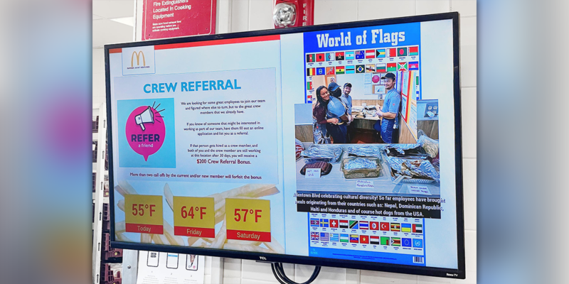 How Carousel Drives Digital Signage Behind-the-Scenes at 47 McDonald’s Restaurants