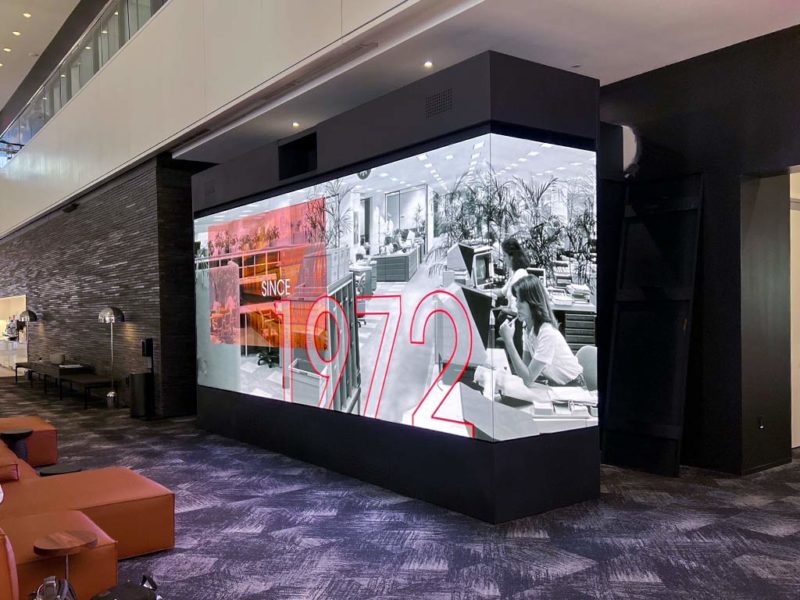 SNA Displays Creates Digital Art LED Centerpiece for Gensler Houston Lobby