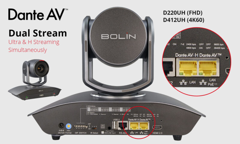 Bolin Technology Introduces World’s First Dante AV™ Dual-Stream Cameras