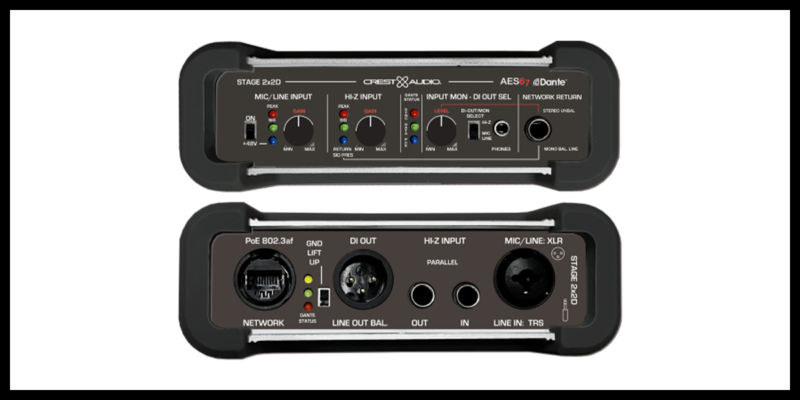 Peavey Commercial Audio Releases Crest Audio Stage 2x2D Direct Injection Network Audio Interface