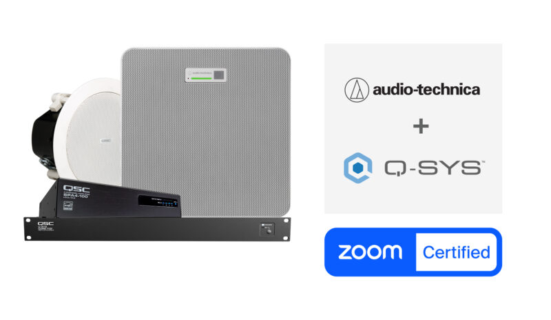 Audio-Technica’s ATND1061DAN Ceiling Array and Q-SYS System Is Now Zoom Rooms Certified