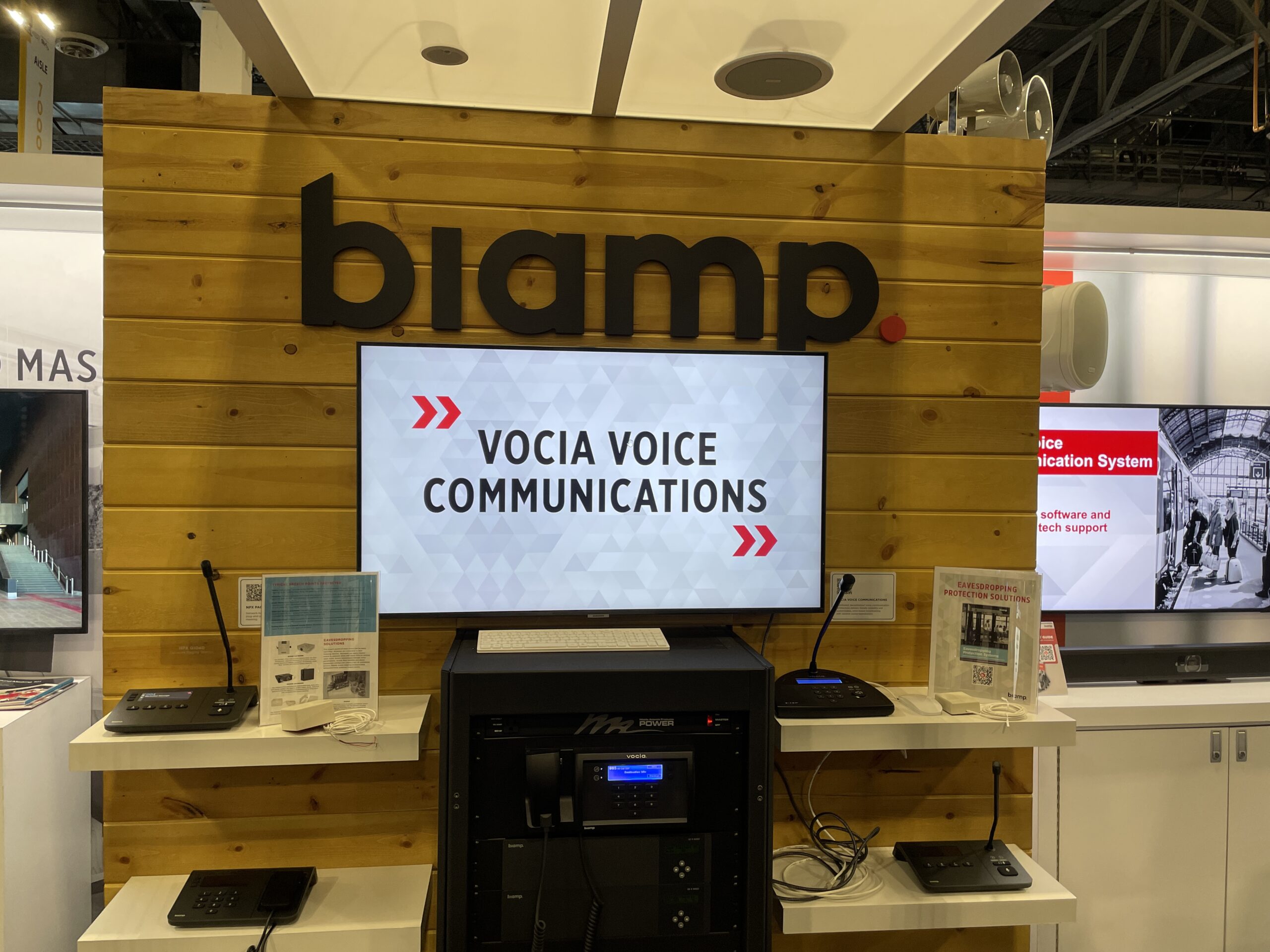 Biamp Vocia on display at ISC West 2023.