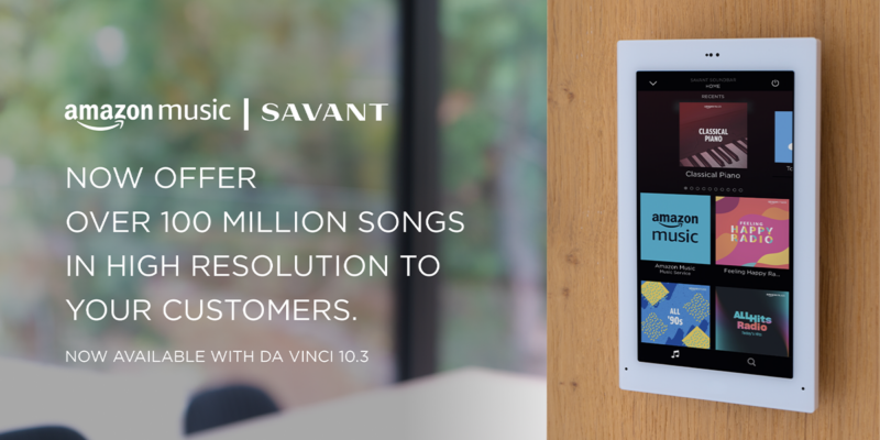 Savant Systems Now Integrates Amazon Music Into Control Platform