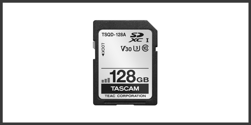 TASCAM Announces Full-Size TSQD-128A SDXC Media Card