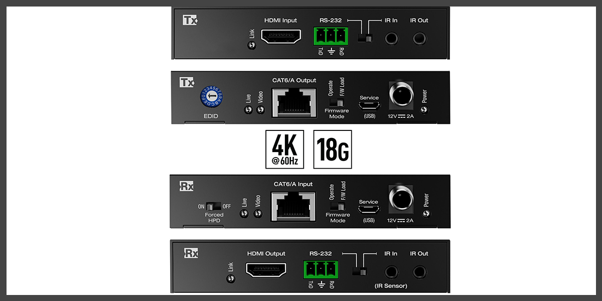 KD X444LP HDMI CAT5e 6 extender set