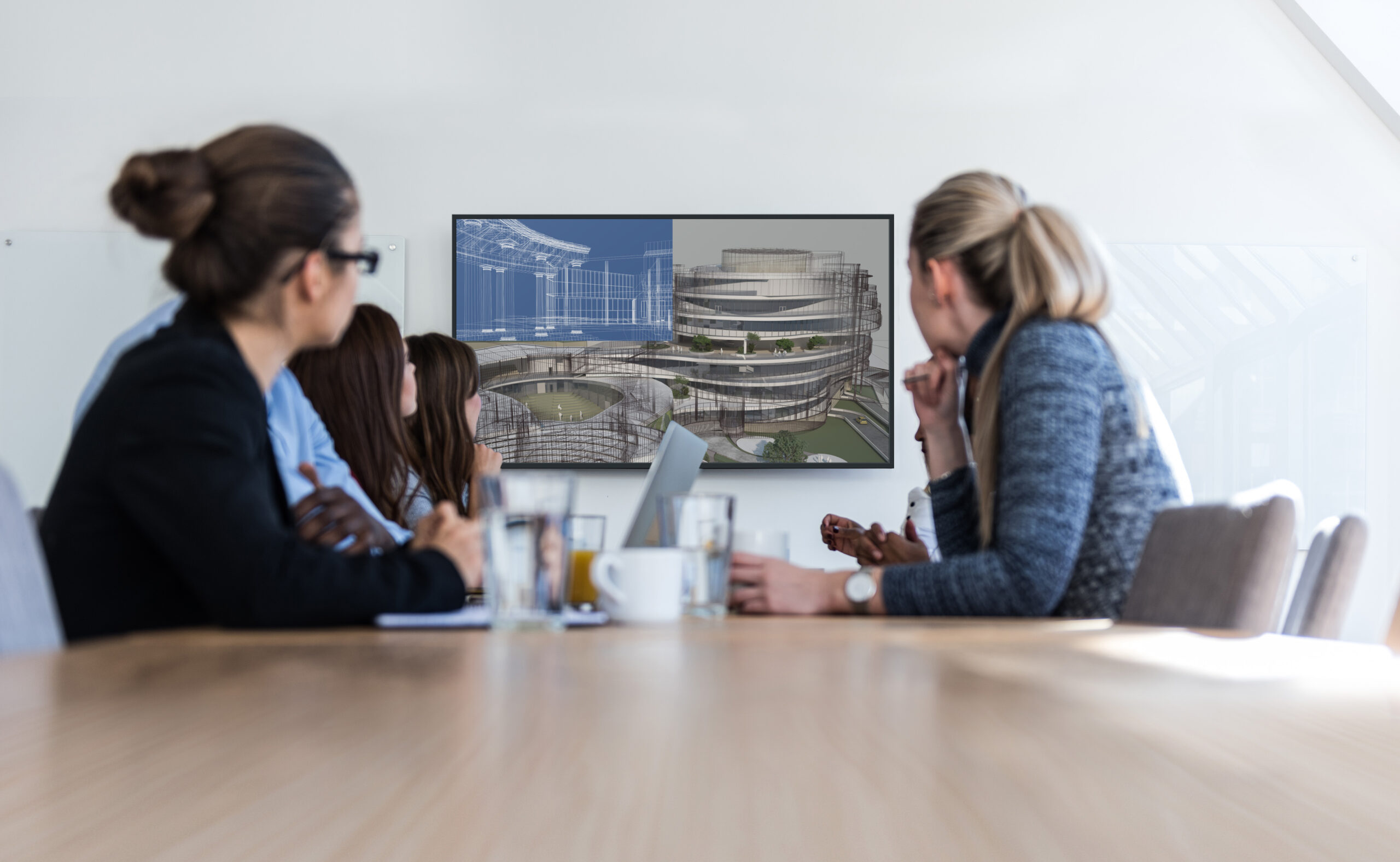 Video conference at the office