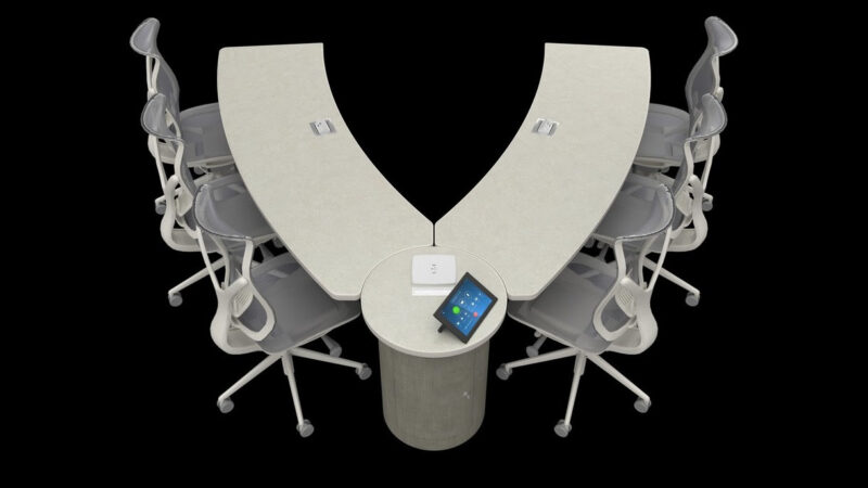 Omnirax and Primeview Unveil Next Generation of Hybrid Meeting Tables at InfoComm 2023