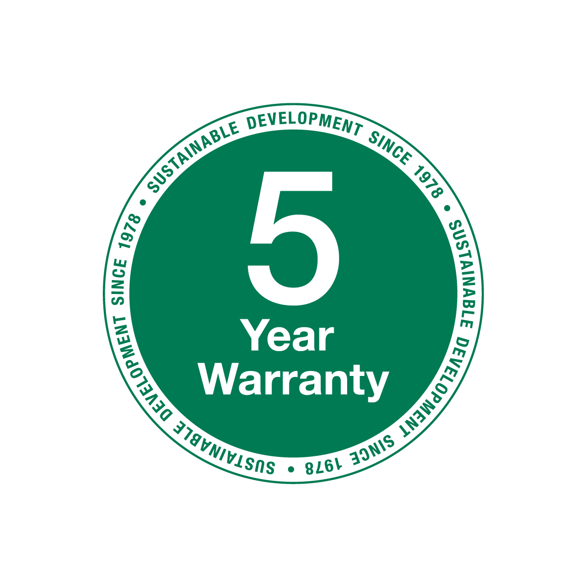 5 Year Warranty