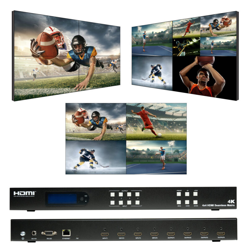 HDTV Supply Introduces 4×4 HDMI Matrix Video Wall Multiviewer