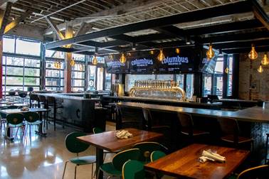 Columbus Brewing Company Beer Hall Integrates Modern Technology and Historical Architecture