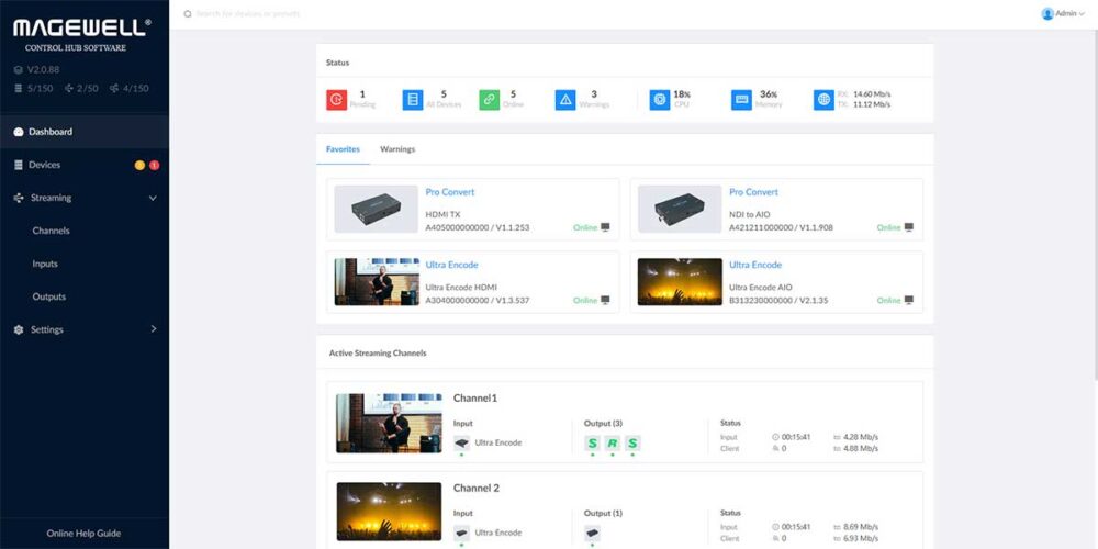Magewell Releases Control Hub Centralized Device, Stream Management