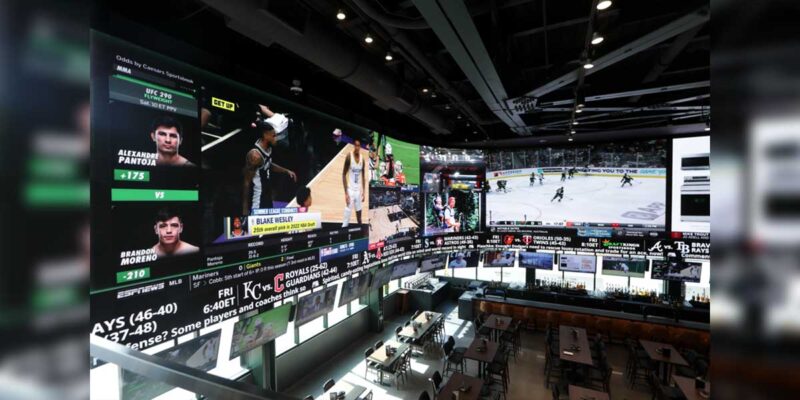DraftKings Sportsbook Bar Powered by tvONE CORIOmaster2 and McCann Systems